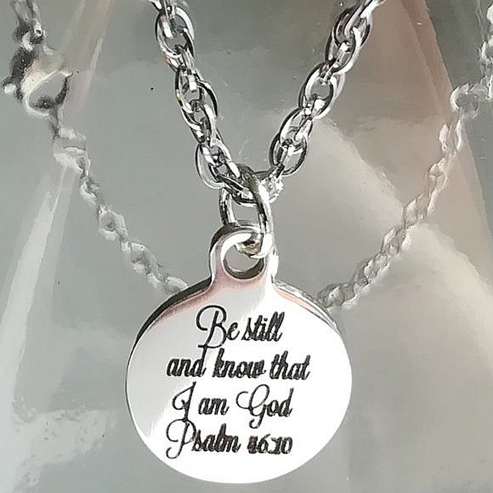 Christian Bible Verse Scripture Necklace